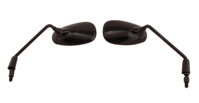 Spiegelset Retro Zwart Ovaal M10